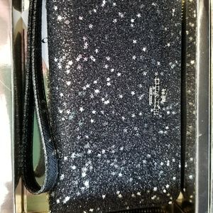 Coach Phone wristlet black